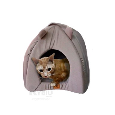 COLCHON PERROS GATOS MA29091 LAVABLE TELA IGLU PLOMO RYBIU + STICKERS