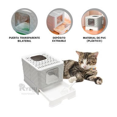ARENERO GATOS RYBIU MA29055 CAJA ASEO MININOS PLOMO + REGALO AGENDITA