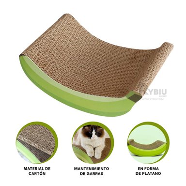 RASGUÑADOR GATOS RYBIU DIVERTIDO MARRON + ENVOLTORIO REGALO