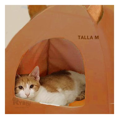 CAMA PERROS GATOS MA29097 PERRRO IGLU TALLA M MARRON RYBIU + PAPEL REGALO