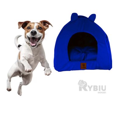 COLCHON PERROS GATOS MA29100 PET PRACTICO IGLU TALLA M AZUL REY RYBIU + STICKERS