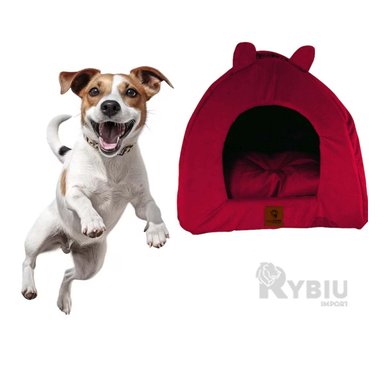 COLCHON PERROS GATOS CANINO TALLA M GUINDA RYBIU + ENVOLTORIO REGALO