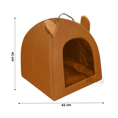 CAMA PERROS GATOS MA29097 LITERA APTA CAN SUAVE MARRON RYBIU + LIGAS REGALO