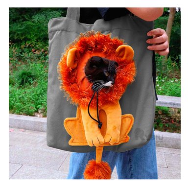 BOLSO PERRO Y GATO MA29123 RYBIU LAVABLE PASEO MASCOTA PLOMO + REGALO STICKERS