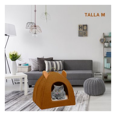 COLCHON PERROS GATOS MA29097 RESISTENTE IGLU TALLA M MARRON RYBIU + STICKERS - 3