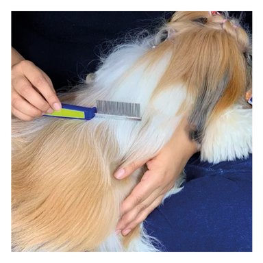 PEINE RYBIU MA29637 REMOVEDOR PELOS AZUL Y AMARILLO + PAPEL REGALO