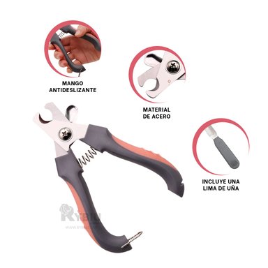 ALICATE RYBIU MA29634 IDEAL UÑAS PET EN ROSADO + ENVOLTORIO REGALO