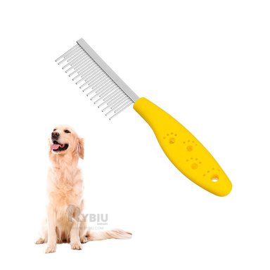 CEPILLO RYBIU MA29639 CON MANGO HUELLITAS CANINO EN AMARILLO + STICKERS - 2