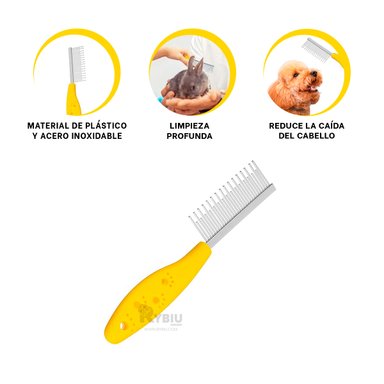 PEINETA RYBIU MA29639 DIENTES FINOS MULTICOLOR + BANDERITAS ADHESIVAS