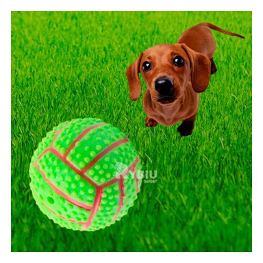 PELOTA PERROS RYBIU RAYAS CON RELIEVE VERDE + PAPEL REGALO
