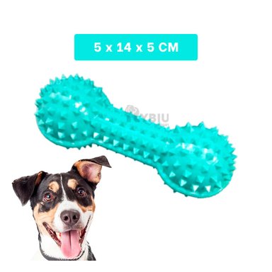 HUESO PERROS RYBIU MASTICABLE EN VERDE + REGALO LIGAS PEINAR