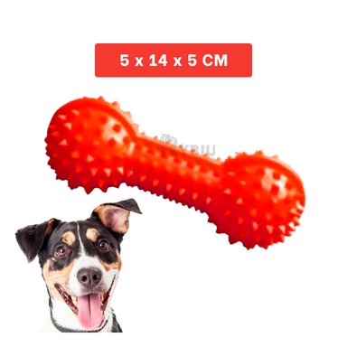 HUESO PERROS RYBIU VERSATIL ROJO + REGALO LIGAS PEINAR