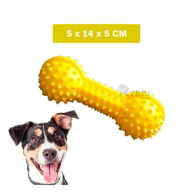 MASTICABLE PERROS RYBIU VERSATIL EN AMARILLO + REGALO LIGAS PEINAR
