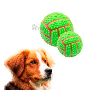 JUGUETE PERROS RYBIU ATRACTIVO CON SONIDO VERDE + STICKERS
