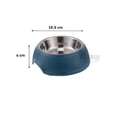 PLATO RESISTENTE PARA GATO EN AZUL OSCURO Y+PAPEL DE REGALO - 5