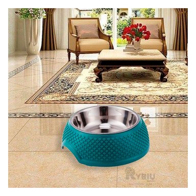 PLATO MODERNO PARA GATO EN VERDE OSCURO Y+PAPEL DE REGALO