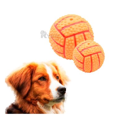 JUGUETE PERROS RYBIU ATRACTIVO CON SONIDO ANARANJADO + STICKERS