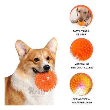 CONJUNTO ANTIDESTRESANTE PERROS Y GATOS RYBIU ANARANJADO + BANDERITAS ADHESIVAS