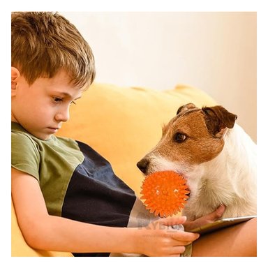 SET PERROS Y GATOS RYBIU DURADERO PELOTITAS LED EN NARANJA + PAPEL REGALO