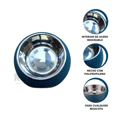 RECIPIENTE DESARMABLE DE AZUL OSCURO Y+POST-IT ADHESIVOS