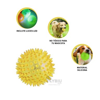 KIT PERROS Y GATOS RYBIU RECREACIONAL CON LUCES AMARILLO + ENVOLTORIO REGALO