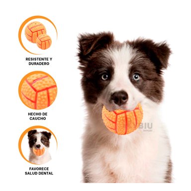 JUGUETE PERRO RYBIU DURADERO ANARANJADO + ENVOLTORIO REGALO