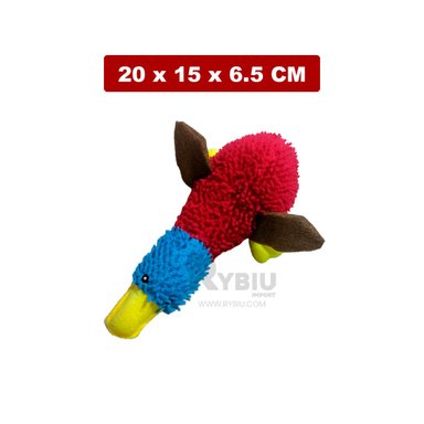 MUÑECO PERROS RYBIU RESISTENTE PATO ROJO Y CELESTE + LIGAS REGALO