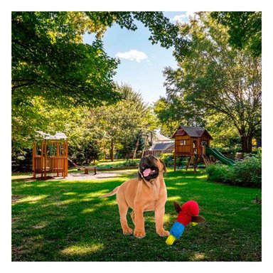 MUÑECO PERROS RYBIU RESISTENTE PATO ROJO Y CELESTE + LIGAS REGALO - 2