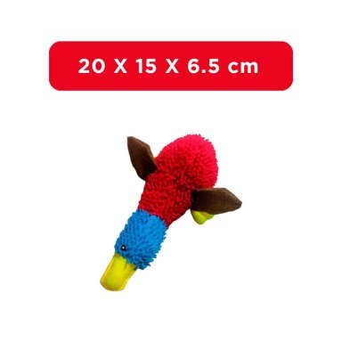 MUÑECO PERROS RYBIU RESISTENTE PATO ROJO Y CELESTE + LIGAS REGALO - 4