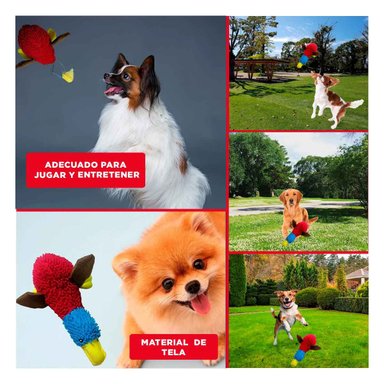 MUÑECO PERROS RYBIU RESISTENTE PATO ROJO Y CELESTE + LIGAS REGALO - 5