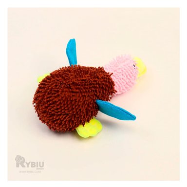 MUÑECO PERROS RYBIU PET PATO EN MARRON Y ROSADO + BANDERITAS ADHESIVAS - 4