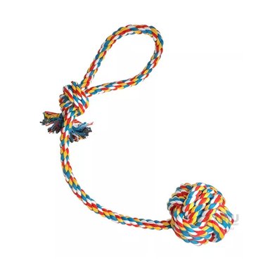 JUGUETE ALGODÓN PERROS RYBIU SOGA RESISTENTE MULTICOLOR + PAPEL REGALO