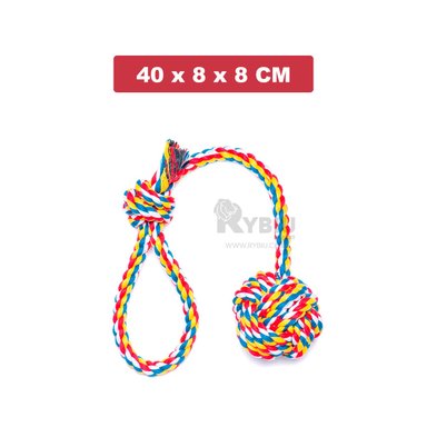 SOGA ALGODÓN PERROS RYBIU CON AGARRADERA MULTICOLOR + REGALO LIGAS PEINAR