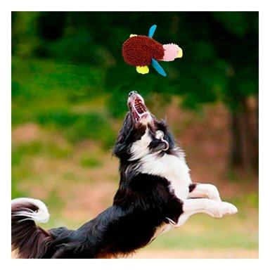 MUÑECO PERROS RYBIU DISEÑO PATO EN MARRON Y ROSADO + LIGAS REGALO - 2