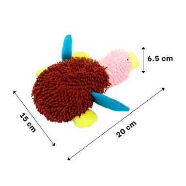 MUÑECO PERROS RYBIU DISEÑO PATO EN MARRON Y ROSADO + LIGAS REGALO - 4