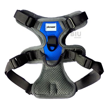 CORREA PERROS MA30092 RYBIU FUNCIONAL EN TALLA S EN AZUL + BANDERITAS ADHESIVAS