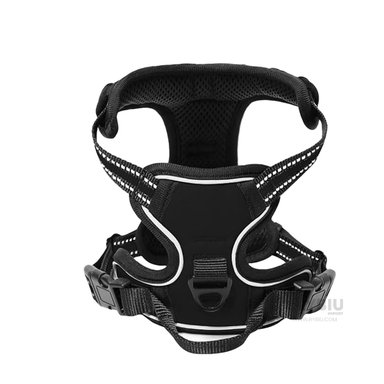 ARNÉS PERROS MA30091 RYBIU COMODO CON CORREAS AJUSTABLES S NEGRO + STICKERS