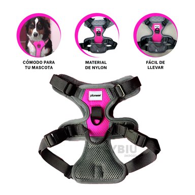 CORREA PERROS MA30093 RYBIU EFICIENTE SEGURIDAD EN FUCSIA + MINIAGENDA