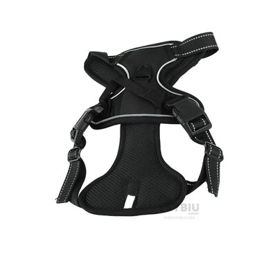 ARNÉS PERROS MA30091 RYBIU CON ARGOLLA METAL S NEGRO + ENVOLTORIO REGALO