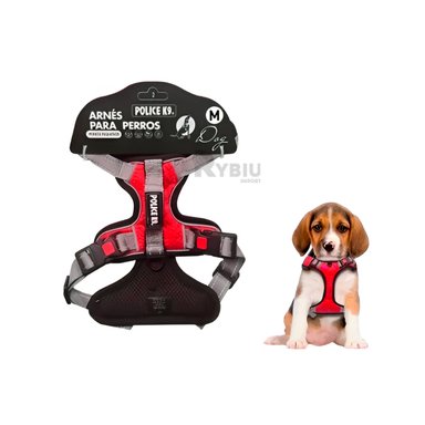 CORREA PERROS MA30094 RYBIU DOG ERGONOMICA AL PASEAR TALLA S ROJO + STICKERS