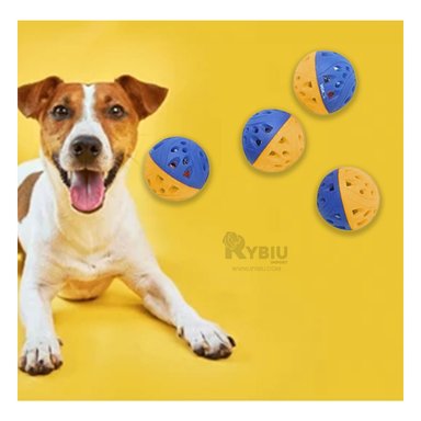JUGUETE PERROS Y GATOS RYBIU VERSATIL EN AZUL Y AMARILLO + PAPEL REGALO