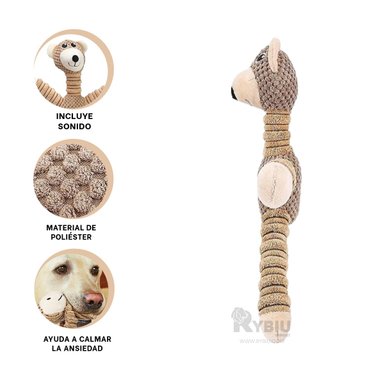 MUÑECO CANINO RYBIU OSITO MOSTAZA + BANDERITAS ADHESIVAS