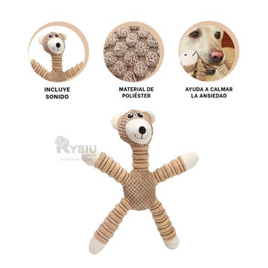 FELPUDO PERROS Y GATOS RYBIU TIERNO INTERACTIVO MOSTAZA + REGALO AGENDITA