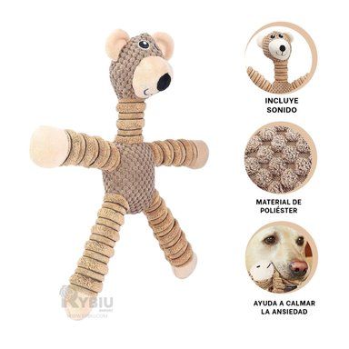 FELPUDO PERROS Y GATOS RYBIU DIVERTIDA CON SONIDO MOSTAZA + GIFT STICKERS