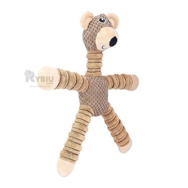 FELPUDO PERROS Y GATOS RYBIU ADORABLE CON SONIDO MOSTAZA + ENVOLTORIO REGALO