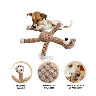 MUÑECO PERROS Y GATOS RYBIU EN FORMA OSITO PET EN MOSTAZA + POST-IT ADHESIVOS