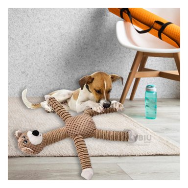 PELUCHE PERRO RYBIU OSO MOSTAZA + PAPEL REGALO