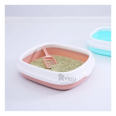 ARENERO GATOS RYBIU MA30903 LIVIANA PRACTICA 40X33X11 ROSADO + PAPEL REGALO