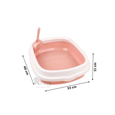 ARENERO GATOS RYBIU MA30903 CAJA ARENA GATITOS 40X33X11 ROSADO + GIFT MINIAGENDA - 5