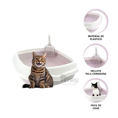 ARENERO GATOS RYBIU MA30902 LITERA UTIL PALA 48X40X12.5 LILA + ENVOLTORIO REGALO